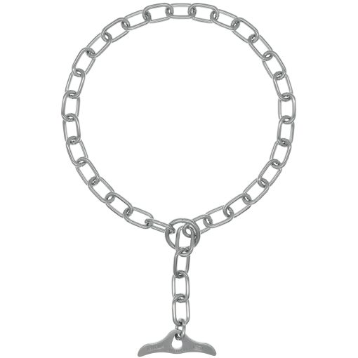 Collar de adiestramiento profesional para perros Herm Sprenger de acero cromado para ahorro de pelaje con eslabones medianos y cierre de palanca, para perros pequenos, medianos y grandes, cadena de correccion deslizable fabricada en Alemania (26 pulgadas (65 cm)) - Imagen 7
