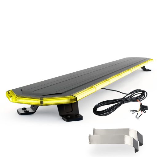 Barra de Luces de Emergencia LED ambar AgriEyes 48" de  altura, Super Delgada, con Montaje en el Techo para Camiones de Remolque, Vehiculos, Quitanieves, Gruas, Seguridad, Construccion