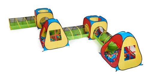 Casa de Juegos Pop Up UTEX 8 en 1 para Ninos con 4 Tuneles y 4 Tiendas para Ninos y Ninas para Uso Interior y Exterior - Imagen 5