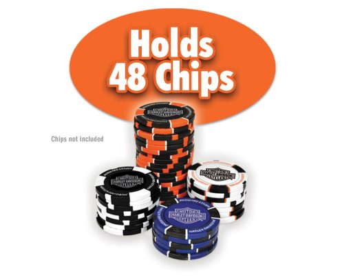 Porta Fichas de Poker Coleccionable Harley-Davidson Bar & Shield con Marco Magnetico 48 Piezas - Imagen 4