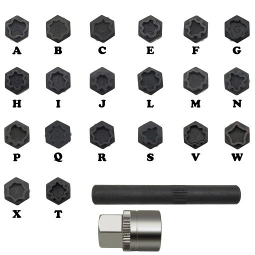 Kit de Llave de Bloqueo de Rueda JEUCLEL de 22 Piezas Compatible con Audi 2002-2012, Adaptador de Llave de Tuerca de Bloqueo de Rueda, Herramienta Removedora de Tuerca Antirrobo de Rueda, Removedor de Tornillos Antirrobo - Imagen 3