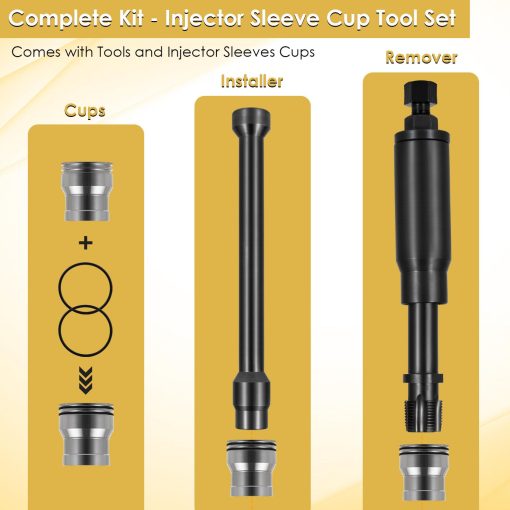 Herramienta de Extraccion e Instalacion de Manga de Inyector con Kit de Piezas para Caterpillar Cat 3126B C7 C9 con Inyectores Estilo HUEI de Yoursme - Imagen 3