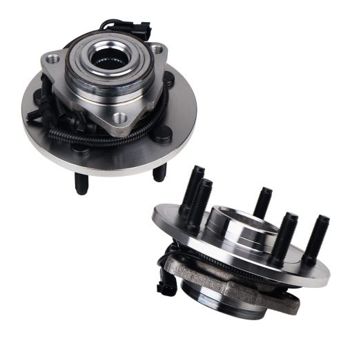 KUSATEC 515151 2PCS Ensamblaje de Cojinete de Rueda Delantera y Cubo Compatible con para Ram 1500 2012-2018, para Ram 1500 Classic 2019, 5 pernos de rueda con ABS