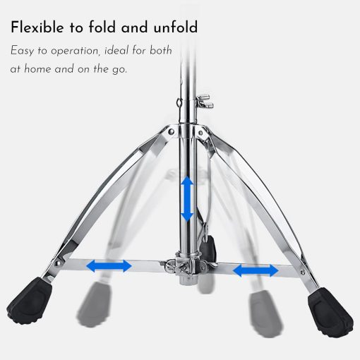 G Ganen Taburete de bateria acolchado grueso plegable con altura ajustable sin deslizamiento en negro - Imagen 6