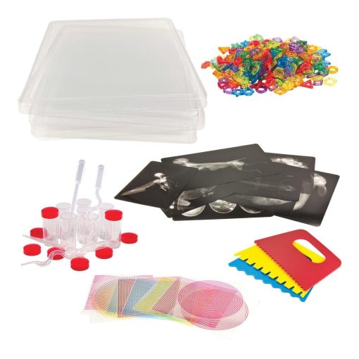 Kit de Accesorios Roylco para Cubo de Luz Educativo, Kit Inicial de Mesa de Luz Brillante para el Aula