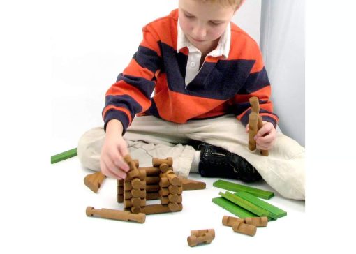 Conjunto de Construccion de Madera Tumble Tree Timbers - 450 Piezas. Construye Cabanas de Troncos. Juguete Educativo STEM - Imagen 5