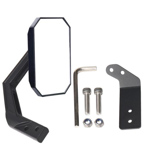 Espejo de capo ajustable de angulo amplio PKEDUO compatible con Wrangler JK JKU JL JLU JT 2007-2017 y 2007-2024, lado del pasajero izquierdo - Imagen 5