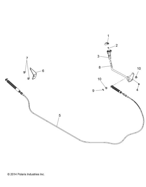 Base de Cable de Cambio Polaris Ranger, Pieza OEM Genuina 7082474, Cantidad 1 - Imagen 3