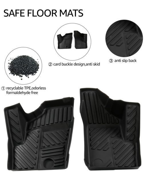 Juegos de alfombrillas delanteras para RZR, A&UTV PRO Protectores de piso Anti-intemperie Compatible con Polaris RZR XP 1000 900 S XC Turbo 2 Puertas Accesorios Reemplaza # 2880414 - Imagen 2