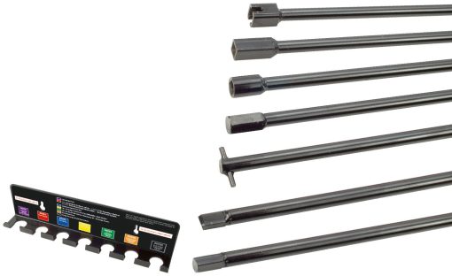 Kit de Herramientas para Recuperacion de Llantas de Refaccion de 7 Piezas Steelman, Bajar y Subir Llantas Suspendidas, Cabezas Planas, Pin, Hexagonal, Cuadrada de 12 mm, Cuadrada Ranurada, Cuadrada de ? Pulgadas - Imagen 5