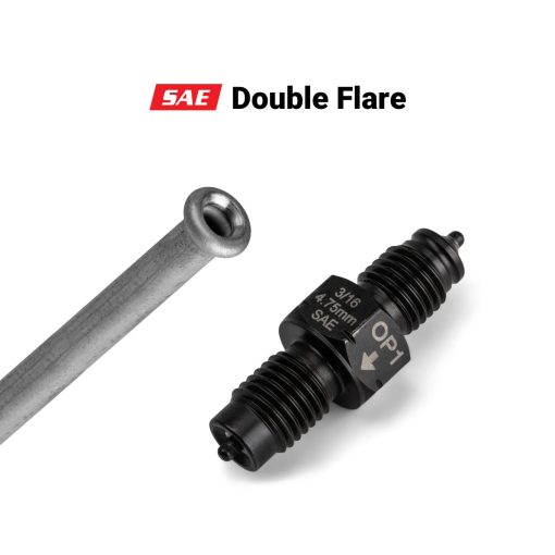 Herramienta de doble cabezal Capri Tools 3/16 pulgadas, hace una flama de burbuja ISO/DIN de 4.75 mm y doble flama SAE de 3/16 pulgadas - Imagen 5