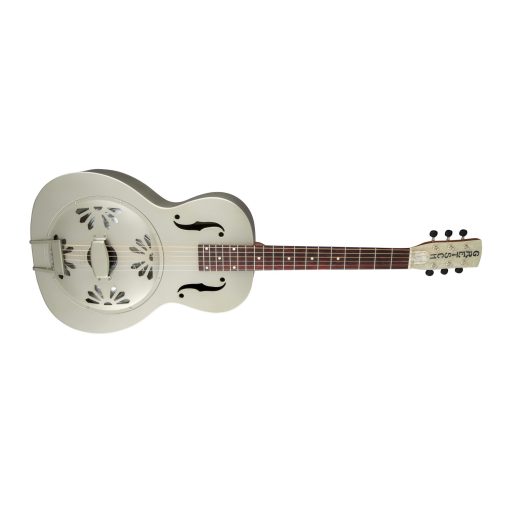 Gretsch G9201 Honey Dipper Round-Neck, Guitarra de Resonador de 6 Cuerdas, Cuerpo de Laton y Diapason de Padauk (diestro, acabado en Weathered Pump House Roof) - Imagen 4