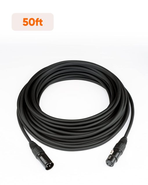 CableCreation XLR Cable [50FT], Cable de microfono XLR Macho a Hembra Balanceado de 3 Pines Compatible con Microfono Shure SM, Behringer, Sistemas de Altavoces, Estacion de Radio y Mas, Negro - Imagen 7