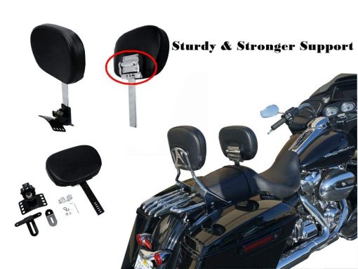 Kit de respaldo ajustable para conductor para Harley Electra Glides 1997-2021 Hecho a medida para modelos Touring Road King Street Glide (Acabado cromado) - Imagen 2
