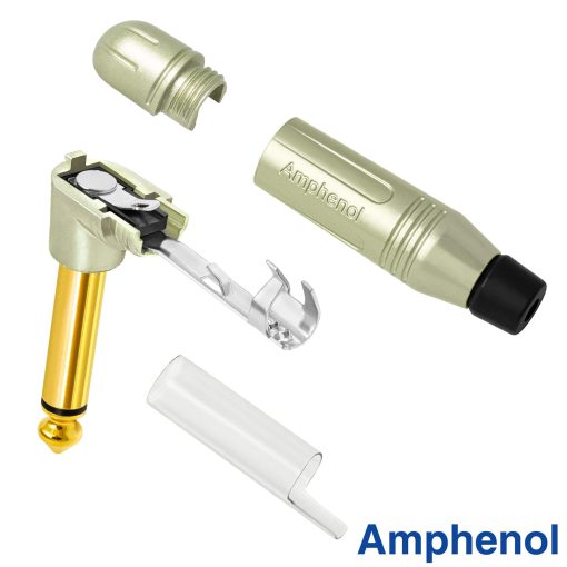 2 Unidades - 9 Pulgadas - Cable de Pedal, Efectos, Patch, instrumento PERSONALIZADO utilizando cable Mogami 2319 y conectores de oro TS Amphenol ACPM-RN-AU de la serie M de WORLDS BEST CABLES - Imagen 7