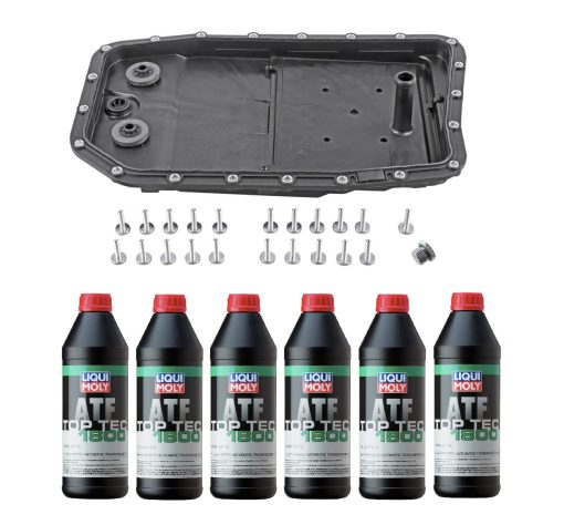 Kit de Servicio de Transmision Automatica para BMW 6HP26 modelos selectos V8 (Carter de Aceite+Filtro+Junta+Pernos) + 6L ATF