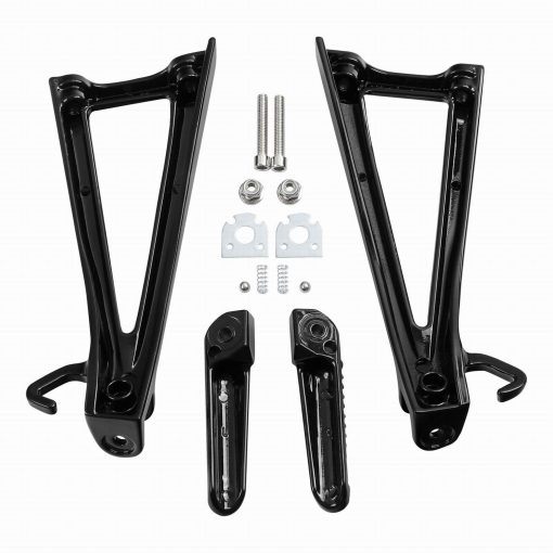Soportes de reposapies traseros negros para pasajeros para Yamaha YZF-R6 YZF R6 2006-2016 2015