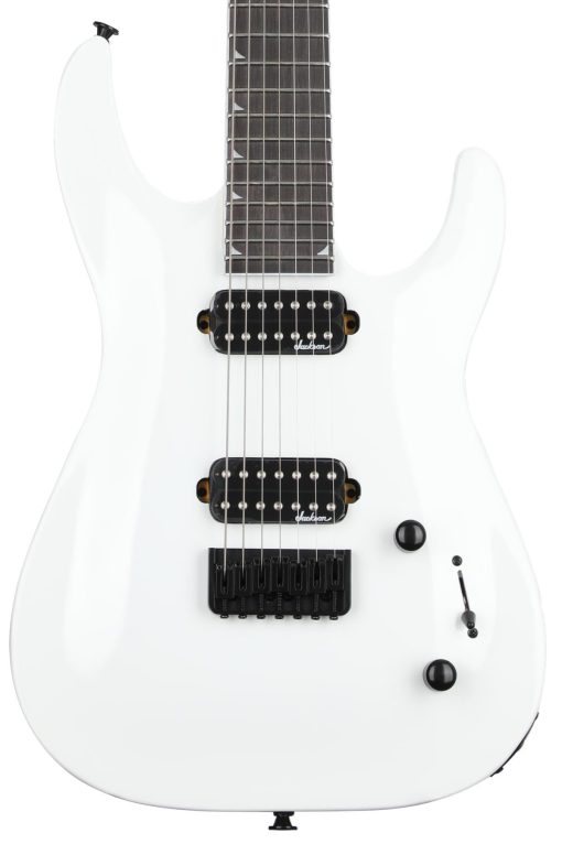Jackson JS Series Dinky JS32-7 - Blanco Nieve con Diapason de Amaranto