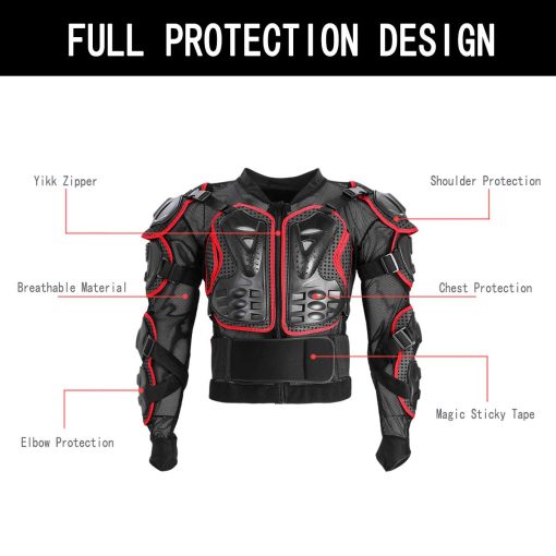 Chaqueta protectora para motocicleta Armadura completa de proteccion de cuerpo Chaqueta de seguridad protectora para motocross Racing Armor para hombres y mujeres Para motocicleta todoterreno Ciclismo Esqui Patinaje - Imagen 2