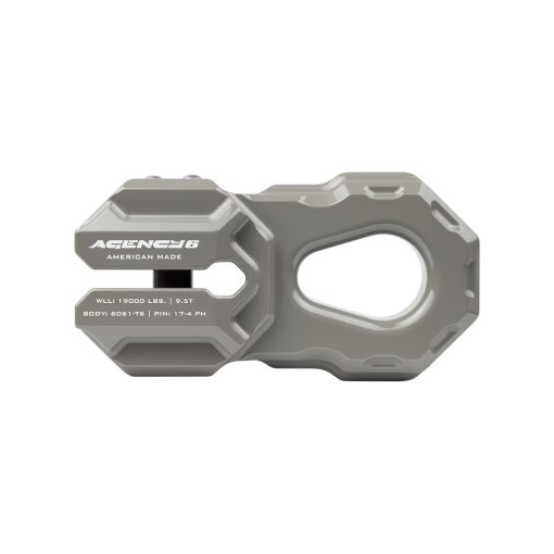 Agency 6 Billet Winch Shackle - Accesorio de Cabrestante de Aluminio Ligero para Linea Sintetica - Limite de Carga de 19,000 Libras - Hecho en EEUU con Materiales Certificados - Gris - Imagen 2