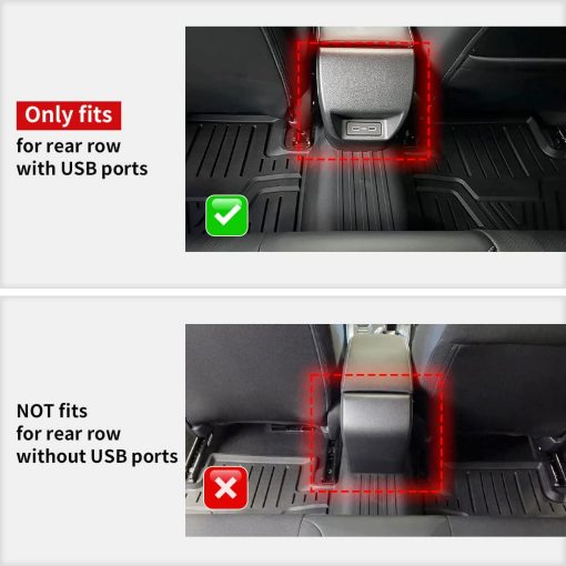 Tapetes LASFIT para Honda Civic 2022-2024 / para Acura Integra 2023-2024, Asiento Trasero con Puertos USB, Juego de Alfombrillas de Coche para Todas las Estaciones 1ra y 2da Fila - Imagen 2