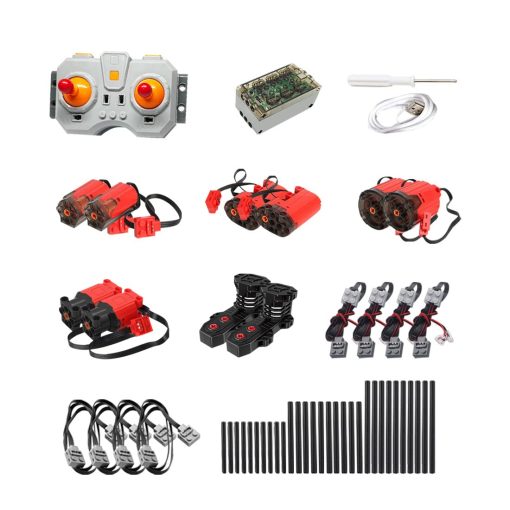 Conjunto de 50 Piezas de Power Functions UOOK MISINI, Incluye Motores XL/L/M/Servo, Control Remoto de Velocidad Ajustable, Caja de Bateria de 6 Canales, Motor de Coche de ladrillos MOC, Compatible con Lego (10-dj-1) - Imagen 2