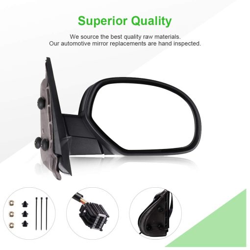 Espejo retrovisor lateral SCITOO lado del pasajero compatible con Chevy Avalanche 1500, Chevy Suburban 1500 2500, GMC Yukon, GMC Yukon XL 1500/Denali/2500 GM1321325 Potencia Calefaccion - Imagen 2