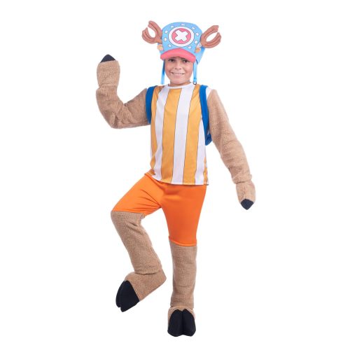 Disfraz de Cosplay de Chopper de Mi Otro Yo para Ninos - Traje Oficial de Anime con Enterizo de Peluche, Camiseta, Pantalones, Botines, Diadema y Mochila para Comic-Con, Halloween y Mas