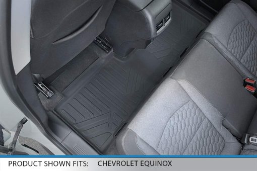 Juego de tapetes para piso SMARTLINER a medida de 2 filas en negro compatible con Chevrolet Equinox 2018-2022 - Imagen 4