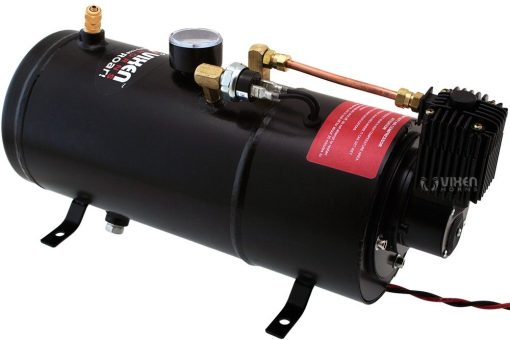 Kit de Bocina de Tren Vixen Horns para Camiones/Carros/Semirremolques. Sistema Completo a Bordo- Compresor de Aire de 150psi, Tanque de 1 Galon, 4 Trompetas. Sonido Super Fuerte dB. Compatible con Vehiculos como Pickup/Jeep/RV/SUV 12v VXO8210/4124B - Imagen 7