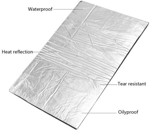 Forro para Capo Zijmat Aislante Acustico Termico 32" x 55" x .62" de Espesor Autoadhesivo Espuma aislante de Aluminio - Cara de Papel de Aluminio - Imagen 5