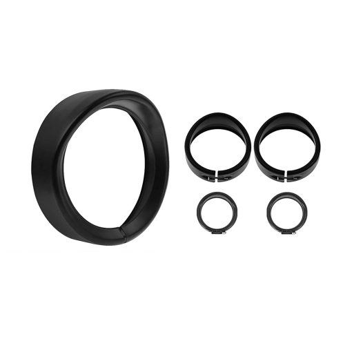Juego de Anillo de Moldura para Faro de 7 pulgadas y Anillo de Moldura para Luces Antiniebla de 4 1/2" con Juego de Anillo de Moldura para Luz de Giro Ajuste para Harley Softail Touring Negro