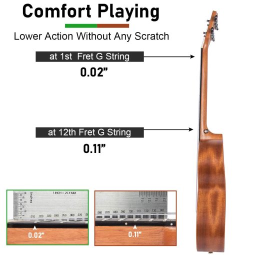 Ukelele Baritono, Instrumento Musical Profesional de 30 Pulgadas para Adultos Horse Uke Kit para Principiantes con Bolsa de Transporte Correa Cuerdas OEM Guitarra Hawaiana Ukalalee Yukalalee Ukalele Yukelele - Imagen 4