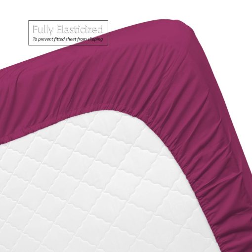 Juego de sabanas de algodon Roch Linen de 4 piezas - Juego de sabanas de algodon egipcio - Sabana plana de algodon - Sabana ajustable de algodon - Funda de almohada de algodon - Juego de ropa de cama ultra suave y lujoso (Taupe/King) - Imagen 4