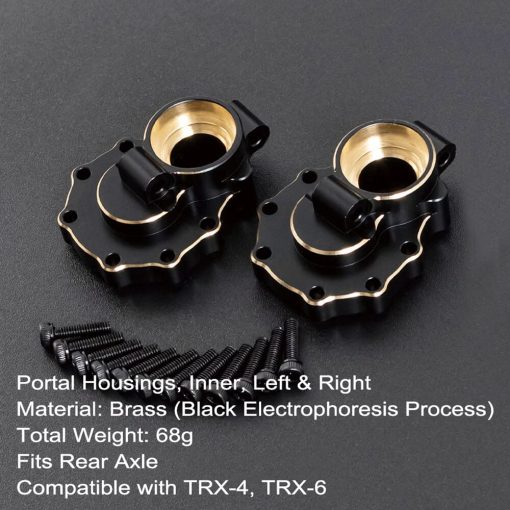 Contrapeso de Laton para Eje del Portal con Recubrimiento Negro para Crawler RC TRX6 TRX4 Piezas de Actualizacion (8 en 1 Set) - Imagen 7