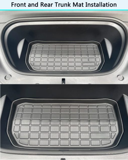 Tapete para Piso modelo Y ï¼† Almacenamiento ï¼† Respaldo ï¼† Forro de Carga Compatible con Modelos Tesla Modelo Y de 5 Asientos 2020 2021 2022 2023, Proteccion para Todo Clima, Juego Personalizado Antideslizante Resistente al Agua 3D - Imagen 4