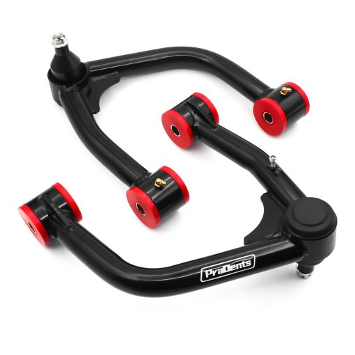Brazos de Control Superior Delanteros para Toyota Tundra 2007-2021, Sequoia 2008-2022, Brazos Tubulares Negros de Suspension de 2-4" con Buje de Poliuretano, Sustitucion de Brazos de Suspension Originales de Fabrica OEM