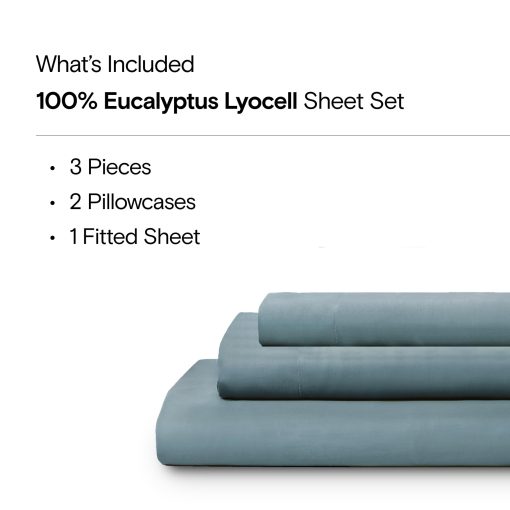 Juego de sabanas SIJO AiryWeight Tencel, 100% Lyocell derivado de eucalipto, suave como mantequilla, ganador de las Mejores Sabanas de Enfriamiento de 2022 de Architectural Digest - 3 piezas - 2 fundas de almohada 1 ajustada (Teal, Queen) - Imagen 2