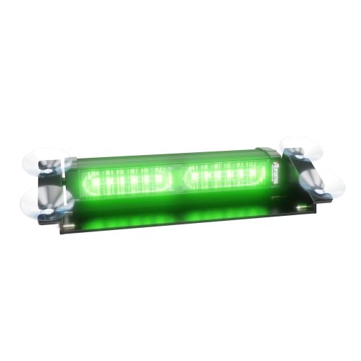 Barra de luz de advertencia estroboscopica de seguridad para vehiculos de emergencia de 36 W - Abrams Focus 2X Series (Verde/Verde)
