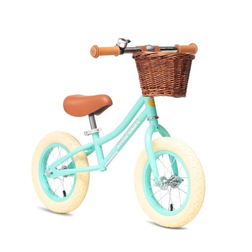Bicicleta de Equilibrio para Ninos ACEGER 12" con Canasta, sin Pedales Bicicleta Infantil para Aprender a Equilibrarse y Fortalecer Piernas, Marco Duradero y Asiento Ajustable sin Herramientas, Regalo para Ninos de 2-5 Anos