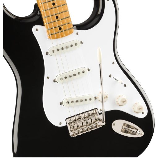 Guitarra electrica Squier Classic Vibe 50s Stratocaster, con garantia de 2 anos, Negro, Diapason de arce - Imagen 4