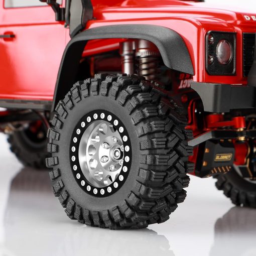 EPINON RC 1.9inch Beadlock Wheels - Offset -10.5mm Aro de Rueda de Aluminio para Coche Crawler 1/10 RC Axial SCX10 UTB10 TRX4 TRX6 Redcat Gen7 Gen8 VS4-10 Accesorios de Actualizacion (4 Unidades Plata) - Imagen 2