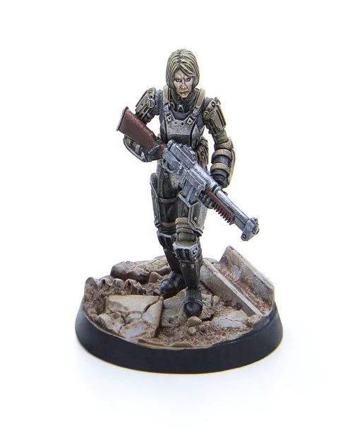 Modiphius Entertainment Ltd Fallout Wasteland Warfare: Hermandad del Acero - Patrulla de Combate - 6 Miniaturas, sin pintar, de 32mm, RPG - Imagen 4