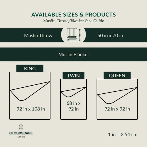 Manta de lino y algodon Cloud Scape tamano King para cama, suave y ligera, 8 capas de muselina, transpirable en todas las estaciones, manta de gauze - Sharkskin - Imagen 6