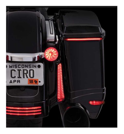Luces LED Bag Blades Ciro, para modelos Harley FLHT FLTR '97-'13, ambar 40028 - Imagen 4
