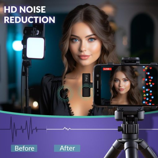 Microfono de Solapa USB-C NiYo: Calidad de Audio Elite para Creadores de Contenido, Podcasters y Entusiastas de la Tecnologia, Grabacion de Video, Reels, Shorts, YouTube, Vlog, TikTok y Mas (Rojo (2 Microfonos 1 Receptor)) - Imagen 4