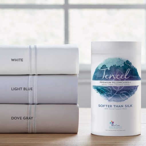 Juego de sabanas PureCare Elements Cool Touch con 100% Tencel, Esquinas de Ajuste Preciso y Fundas de Almohada Envueltas, Queen, Blanco (PCST-Q-WH) - Imagen 3