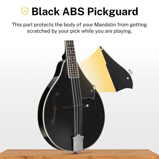 Mandolina Donner Estilo A Negra para Principiantes Adultos Mandolina Acustica Instrumento Musical de Caoba de 8 Cuerdas, Paquete con Afinador Bolsa de Cuerdas Puas de Guitarra, DML-100B - Imagen 6