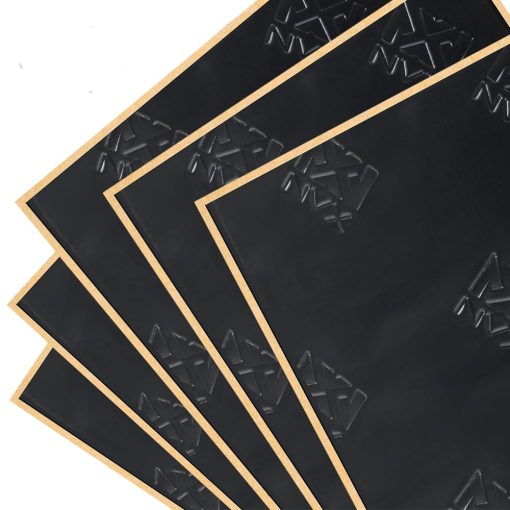 NVX Stealth Black SDBTK20 91 mil de grosor 20 pies cuadrados. Mat de amortiguacion de sonido para automoviles Butyl, aislamiento y amortiguacion del ruido de audio y vibracion (cinco piezas de 18" x 32")