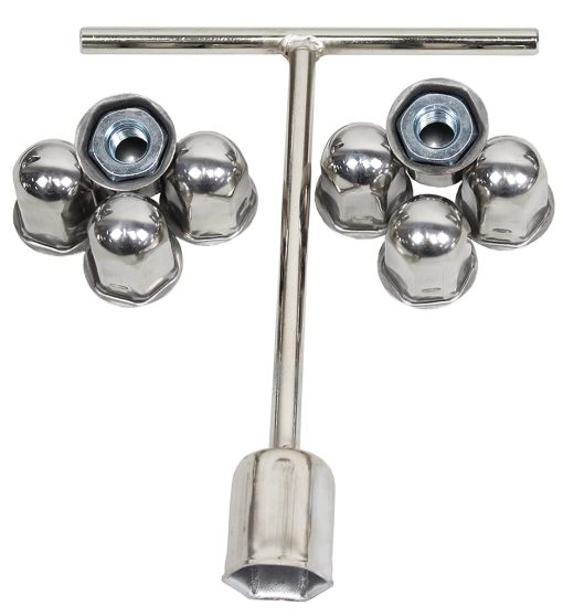 Simuladores de rueda de acero inoxidable XIUHUA de 19.5 pulgadas para camion Ford F450 F550 2005-2020 (No apto para autocaravana RV) - Imagen 5